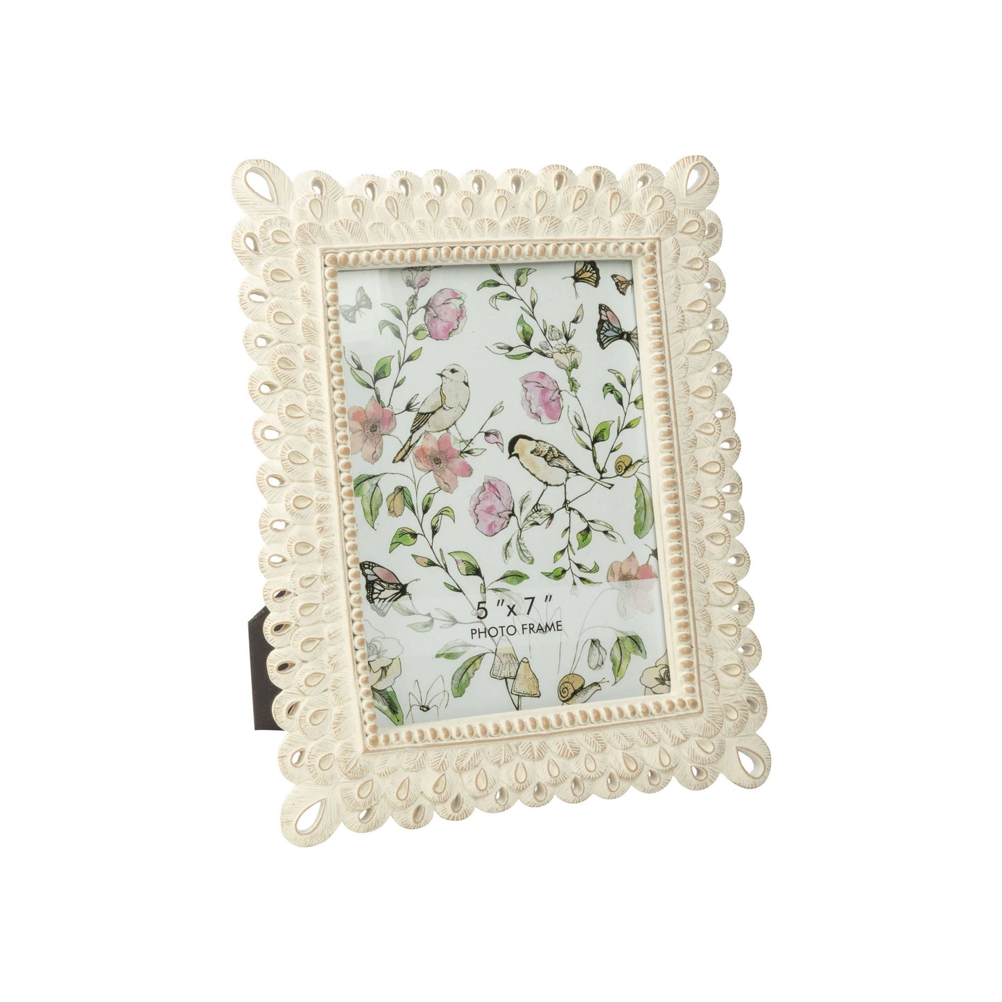 White Loop Pattern Picture Frame