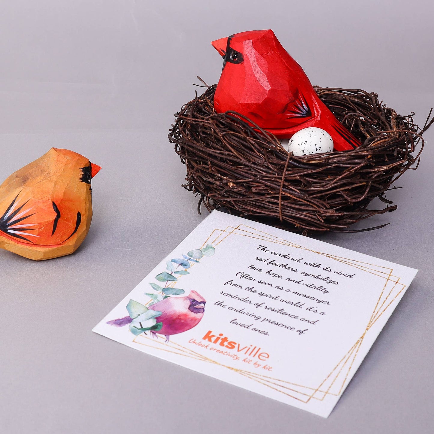Handmade Bird Nest with Realistic Eggs (1 Nest with 3 eggs)
