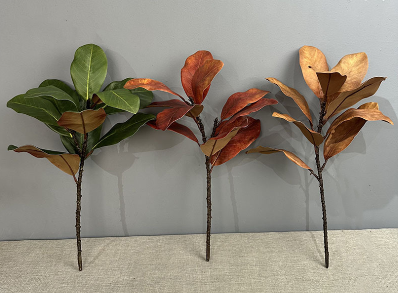 Nature Touch Faux Magnolia Leaf Branch, 22 inches