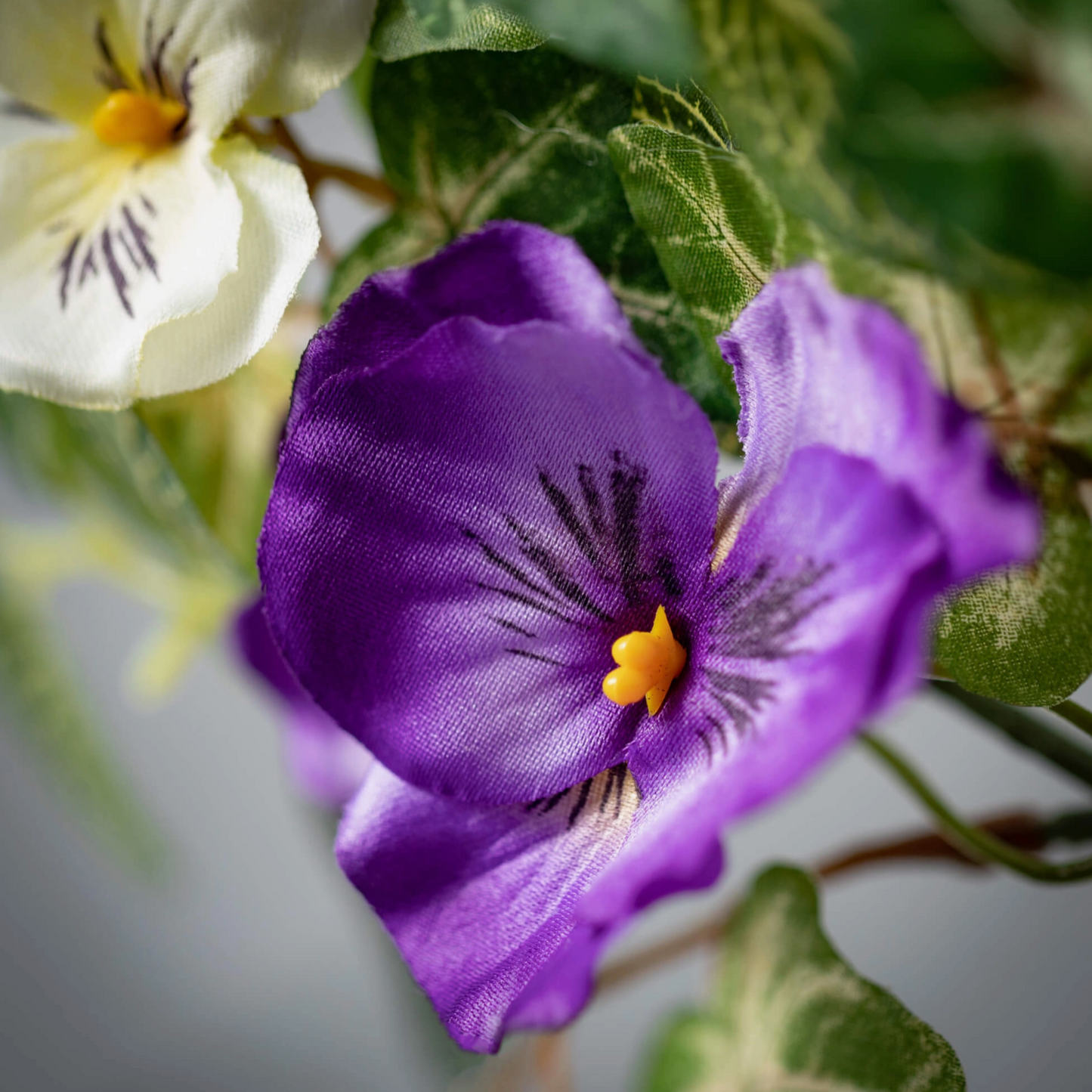 Pansy and Greens Wreath