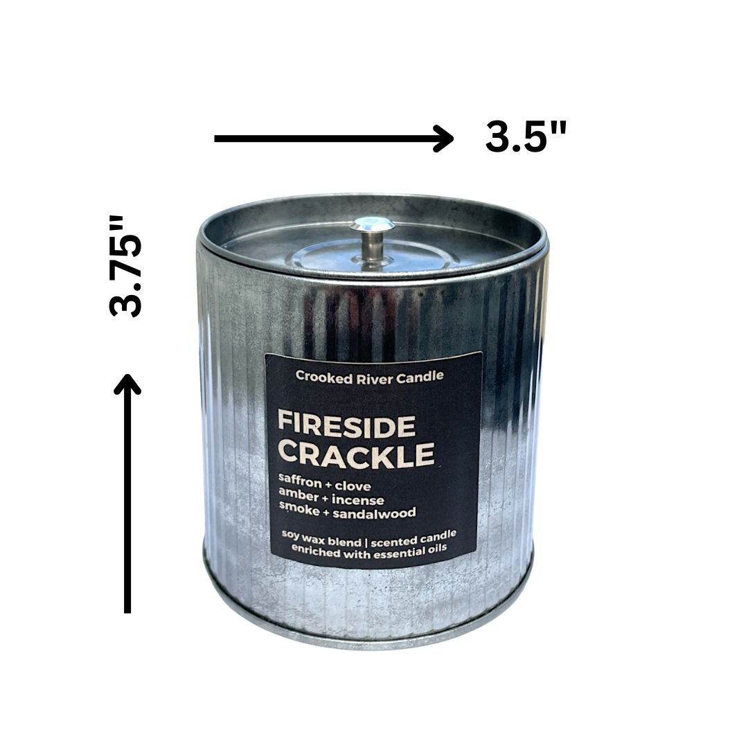 Spiced Apples & Bourbon Candle | Rustic Tin | Wood Wick