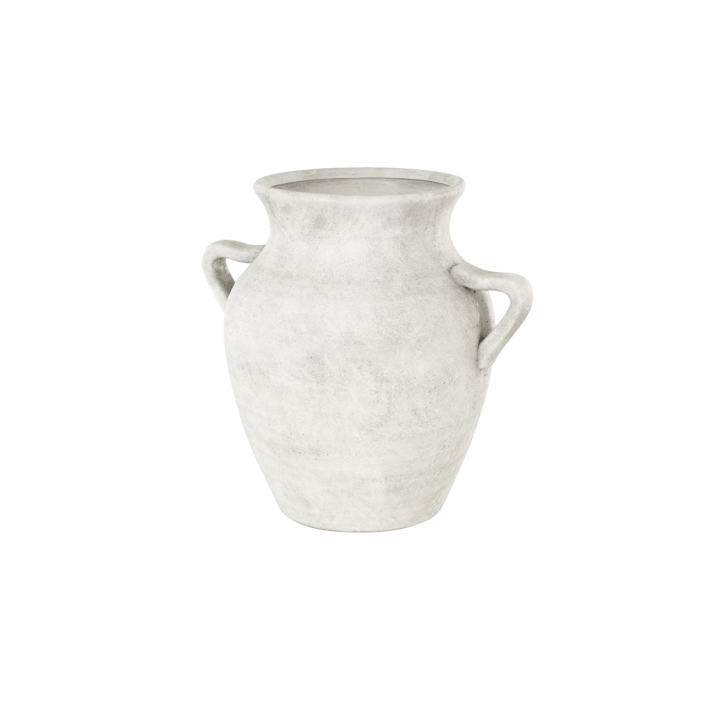 A-15813: WHITE CERAMIC ANTIQUE STYLE TEXTURED DECORATIVE VAS