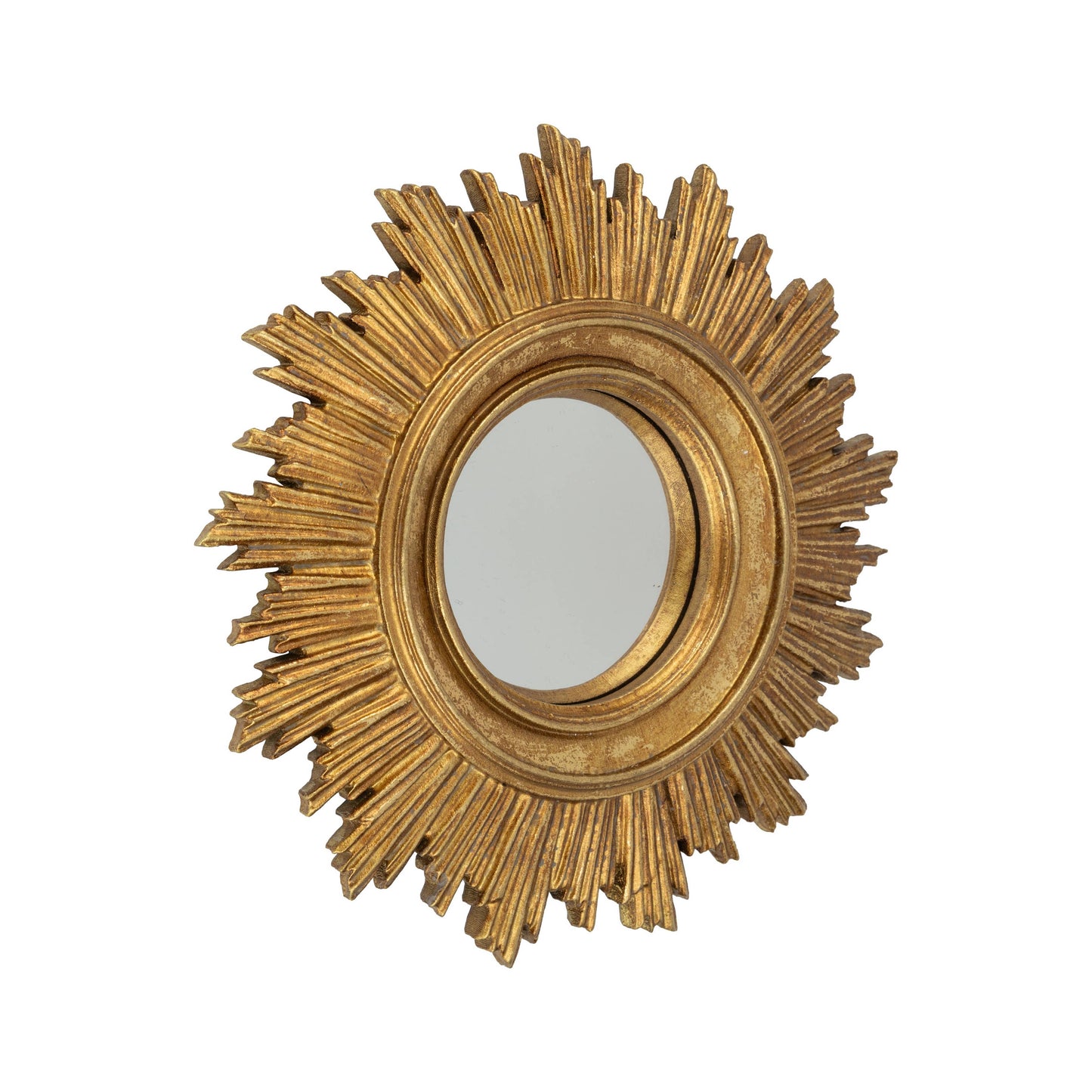 Round Starburst Gold Mirror 7.5in
