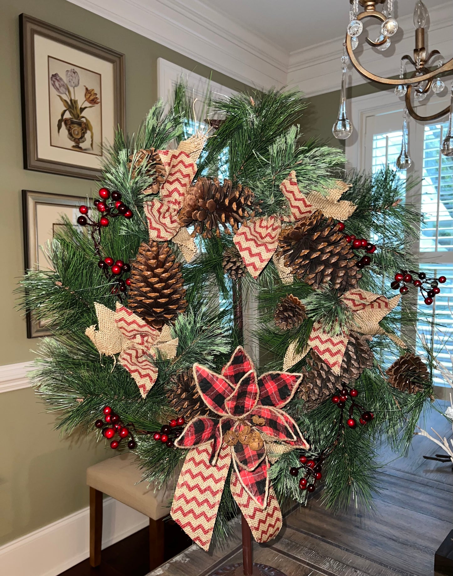 Farmhouse Buffalo Plaid Wreath