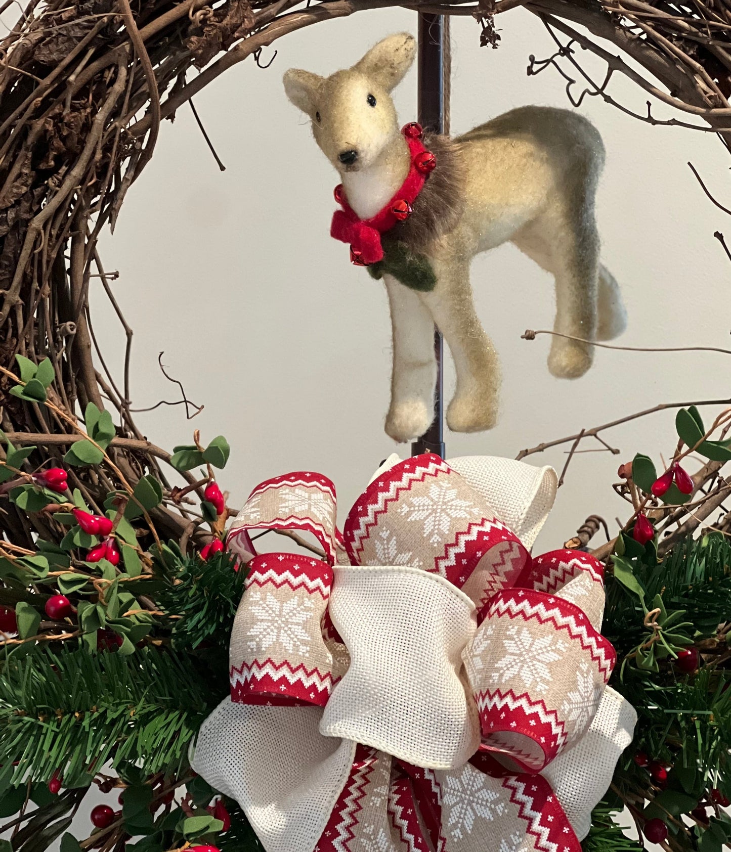 Christmas Lamb Wreath