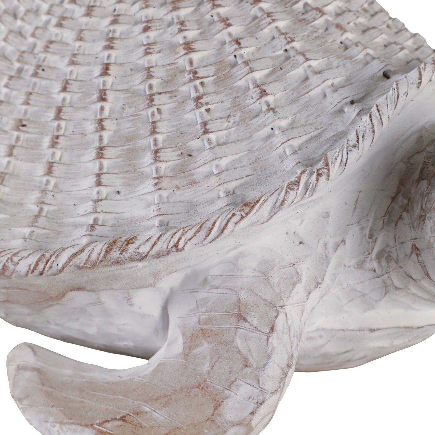 Decorative Figurine - White Resin Coastal Sea Turtle, 5 in.