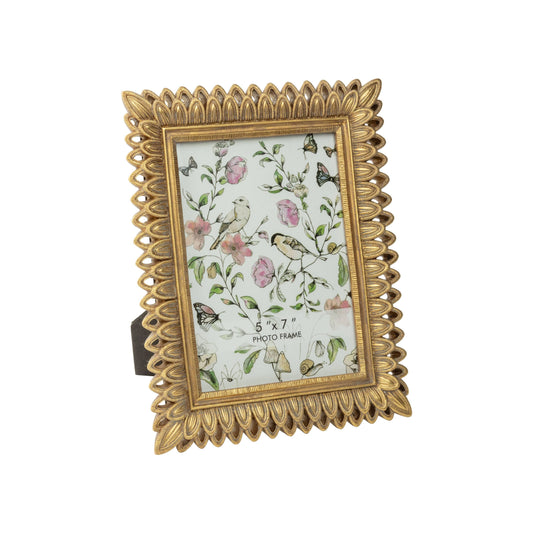 Antique Gold Feather Picture Frame