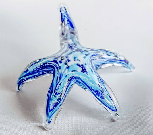 GLASS STARFISH BLUE