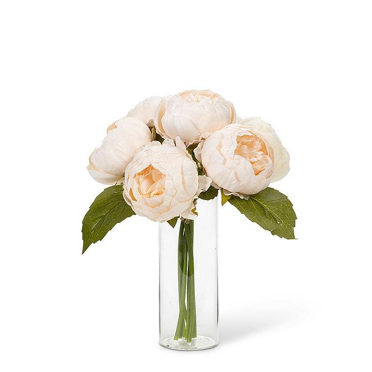 Full Peony Bouquet - 10"H Pink