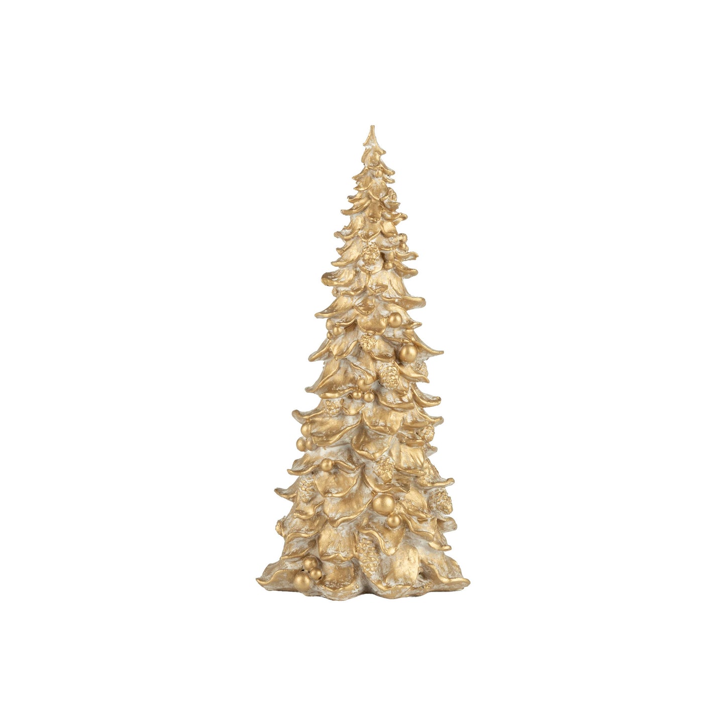 Glit gold tabletop slim fir tree.