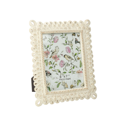 White Loop Pattern Picture Frame
