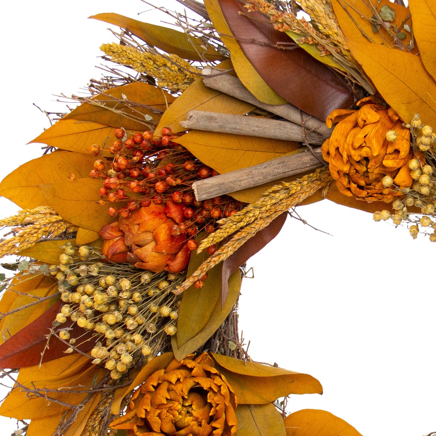 Orange Artichoke Wreath