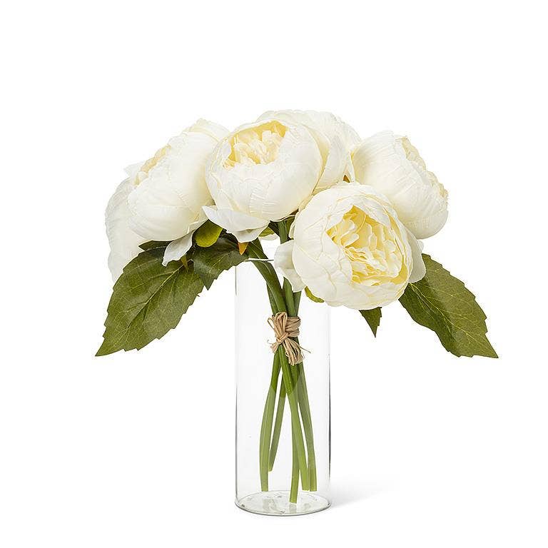 Full Peony Bouquet - 10"H Pink