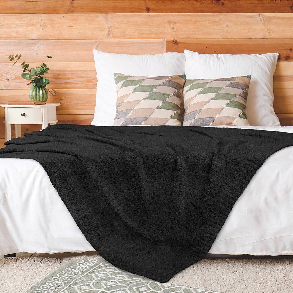 Buttery Soft Fluffy Knit Blanket