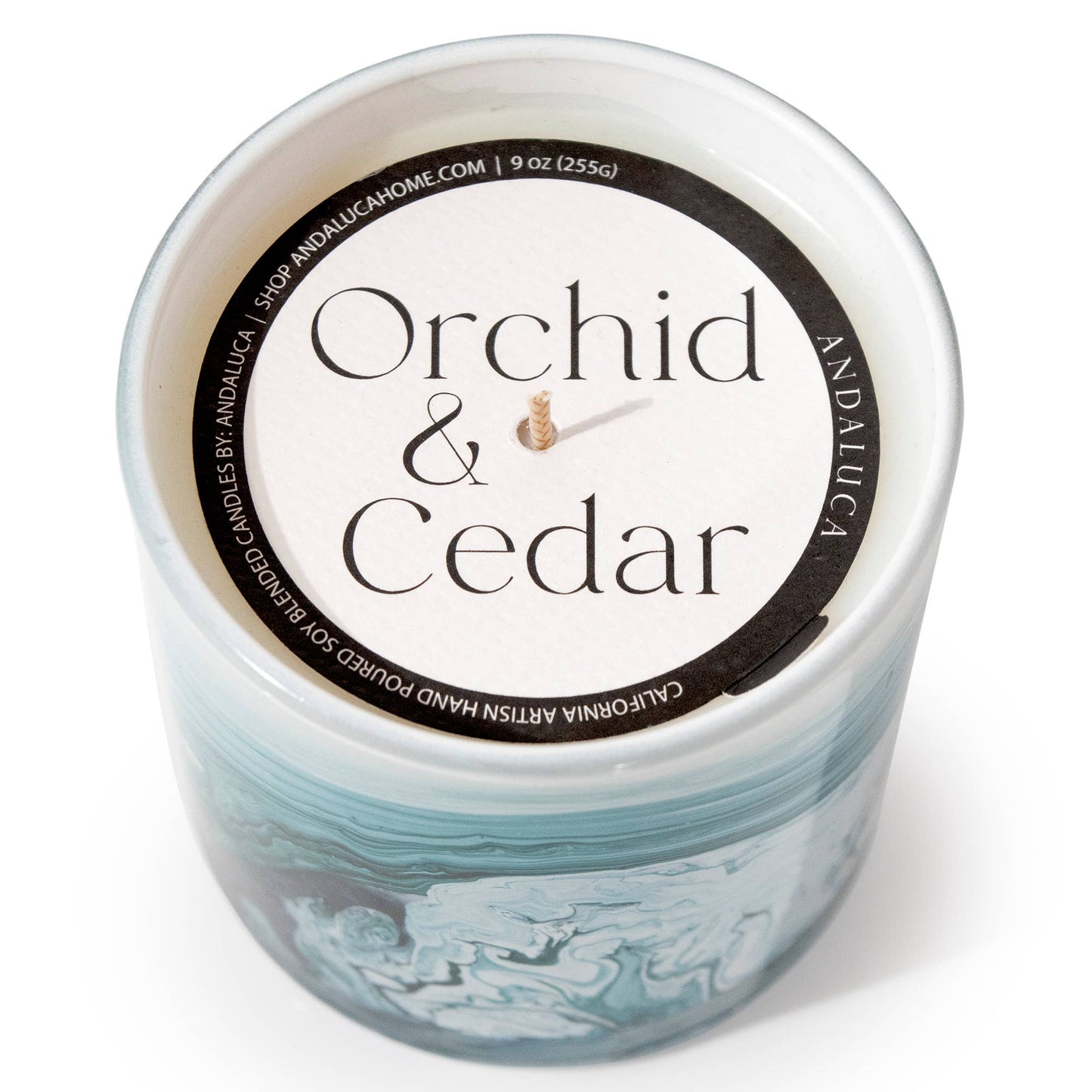 SAMPLE - Orchid & Cedar 14 oz. Swirl Glass Candle