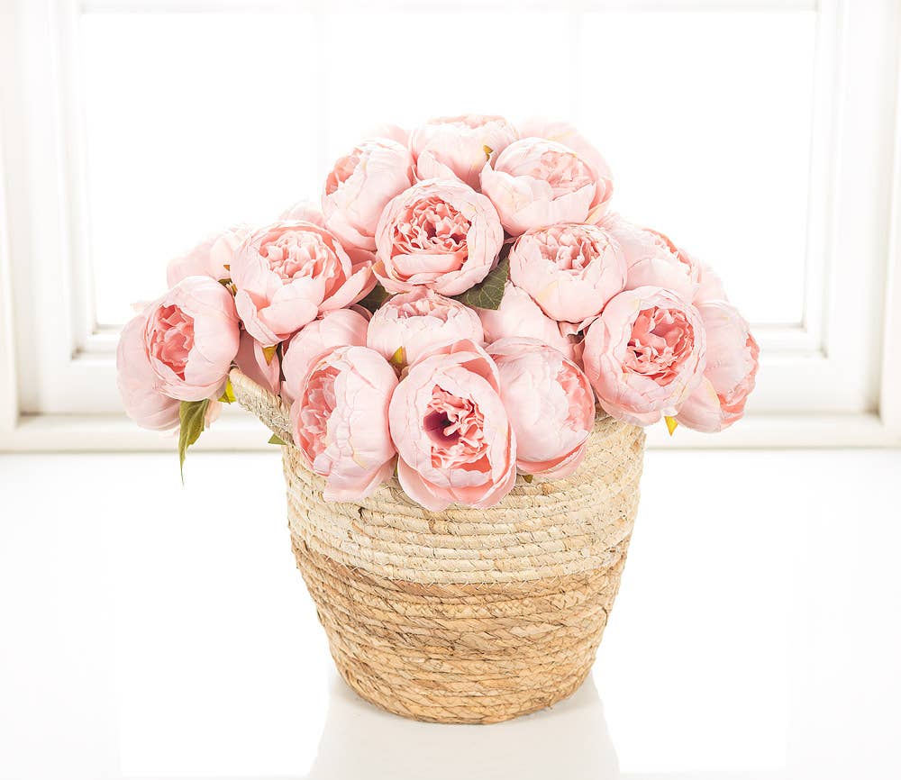 Full Peony Bouquet - 10"H Pink