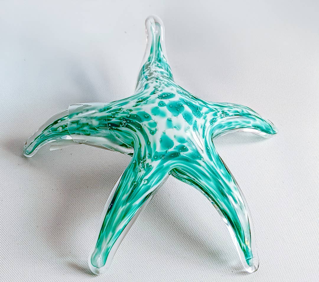 GLASS STARFISH GREEN
