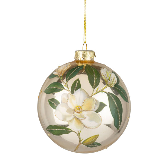 Magnolia Glass ball ornament