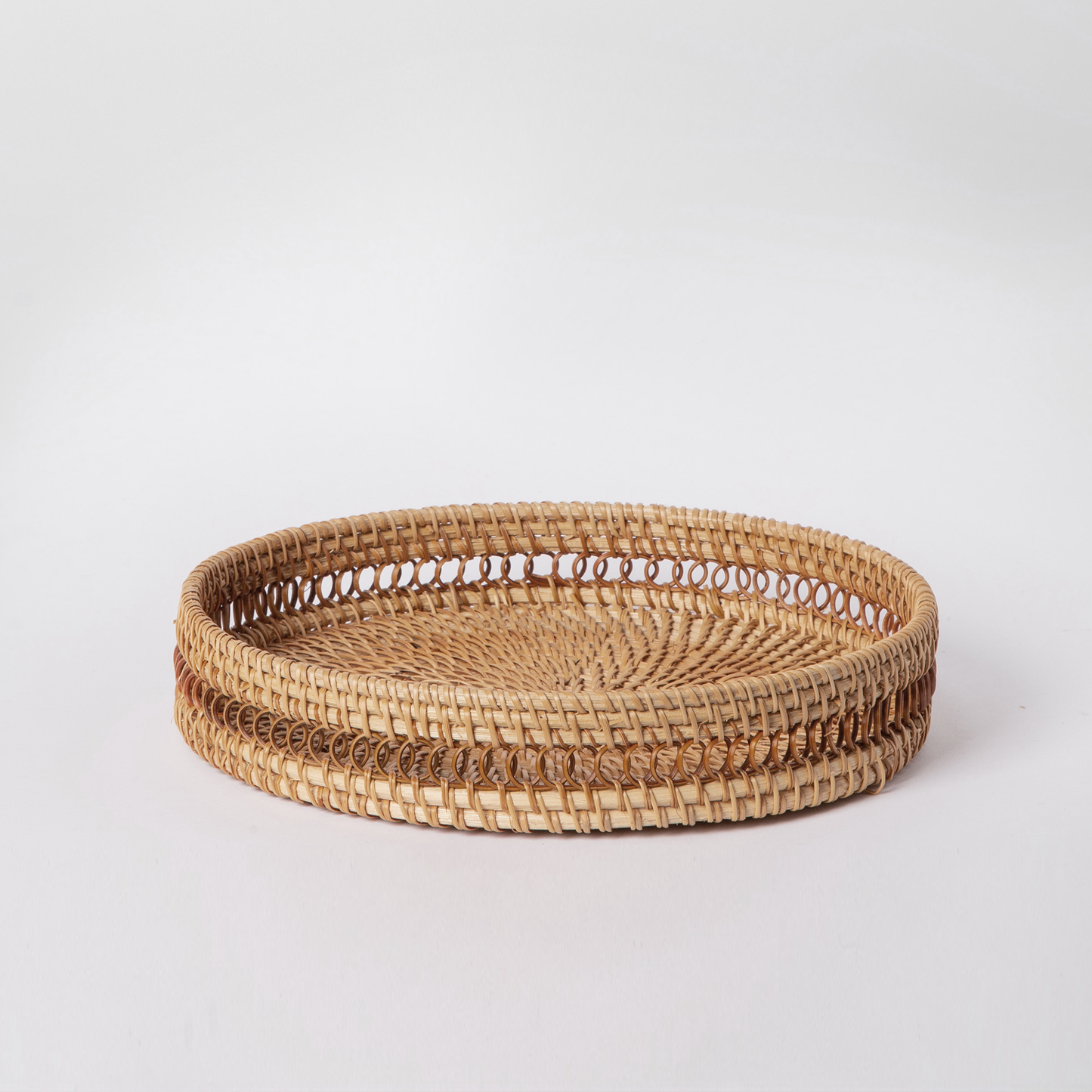Round Rattan Tabletop Decor - Small