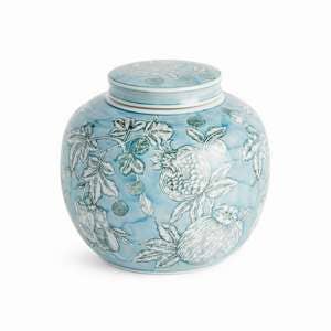 POMEGRANATE SKETCH  LIDDED JAR
