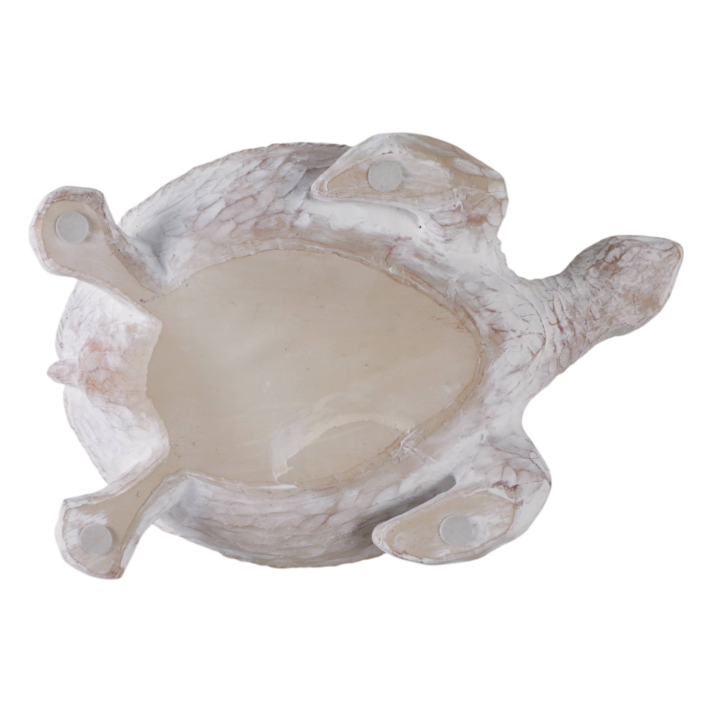 Decorative Figurine - White Resin Coastal Sea Turtle, 5 in.