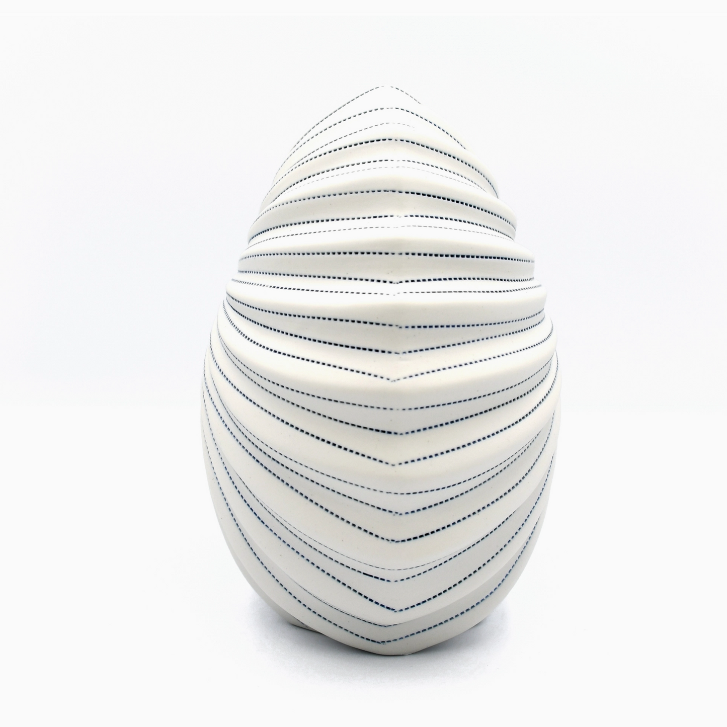 Striped White Cockle Vase