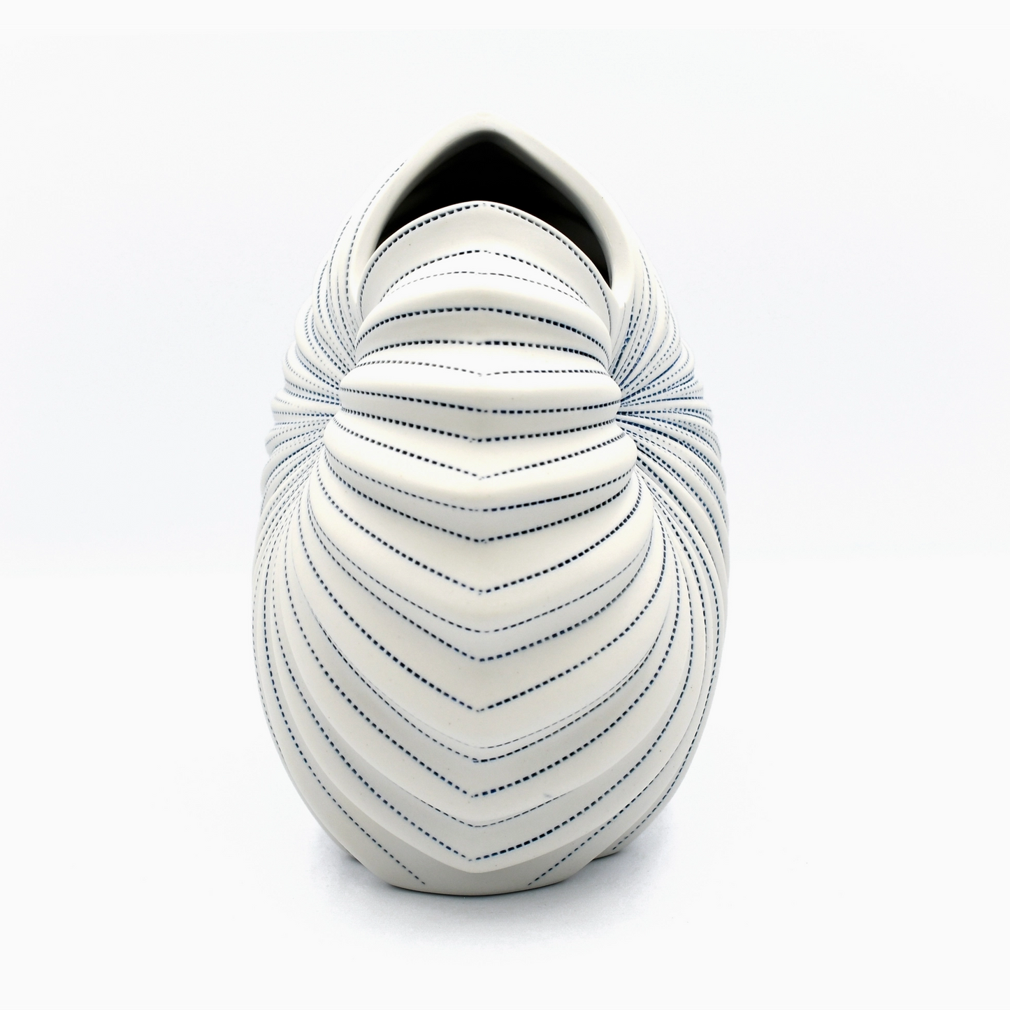 Striped White Cockle Vase