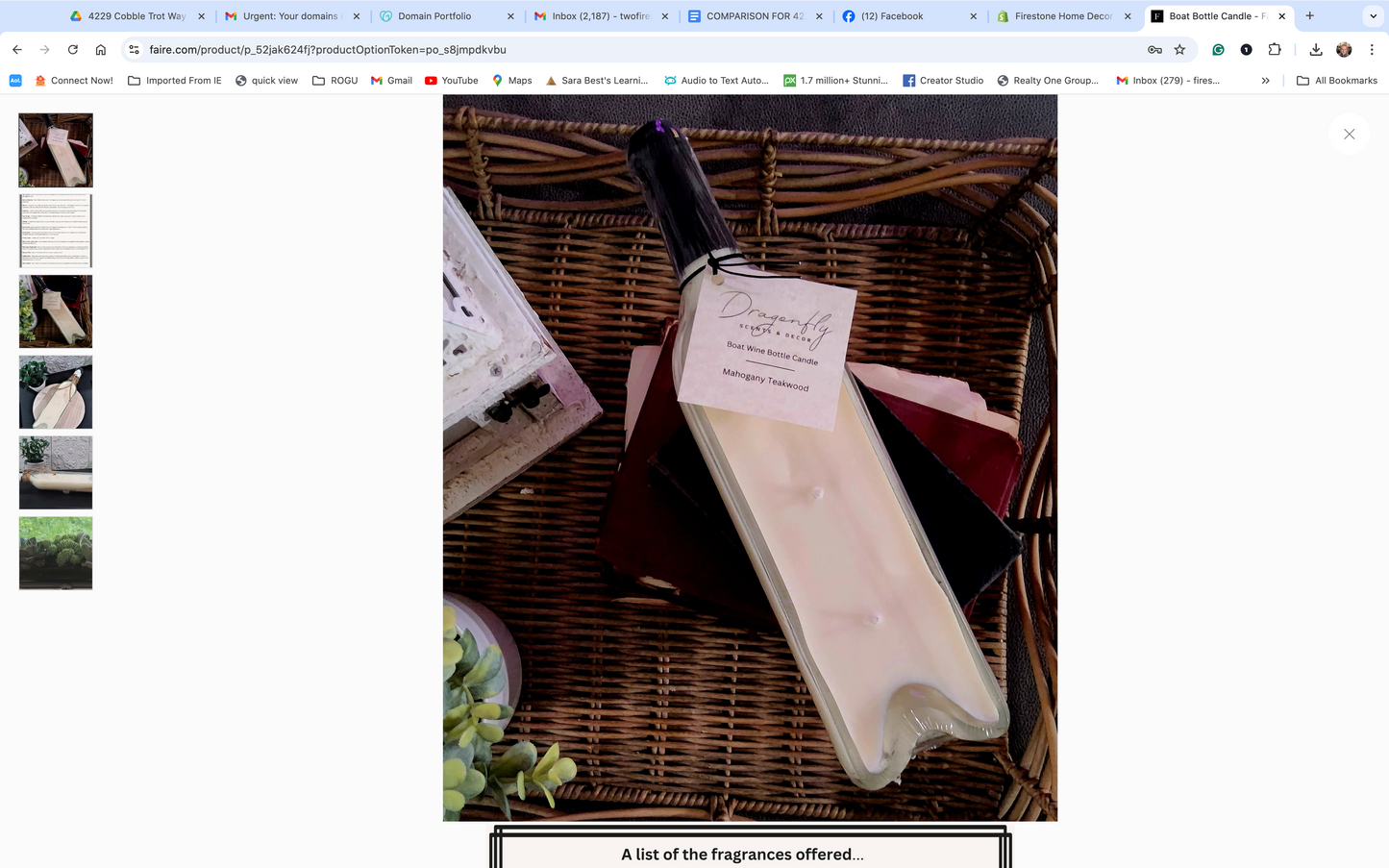 Large Dough Bowl Candle