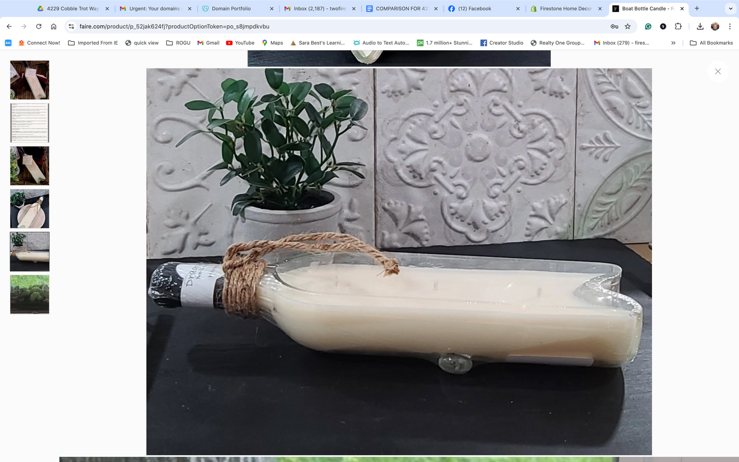 Large Dough Bowl Candle