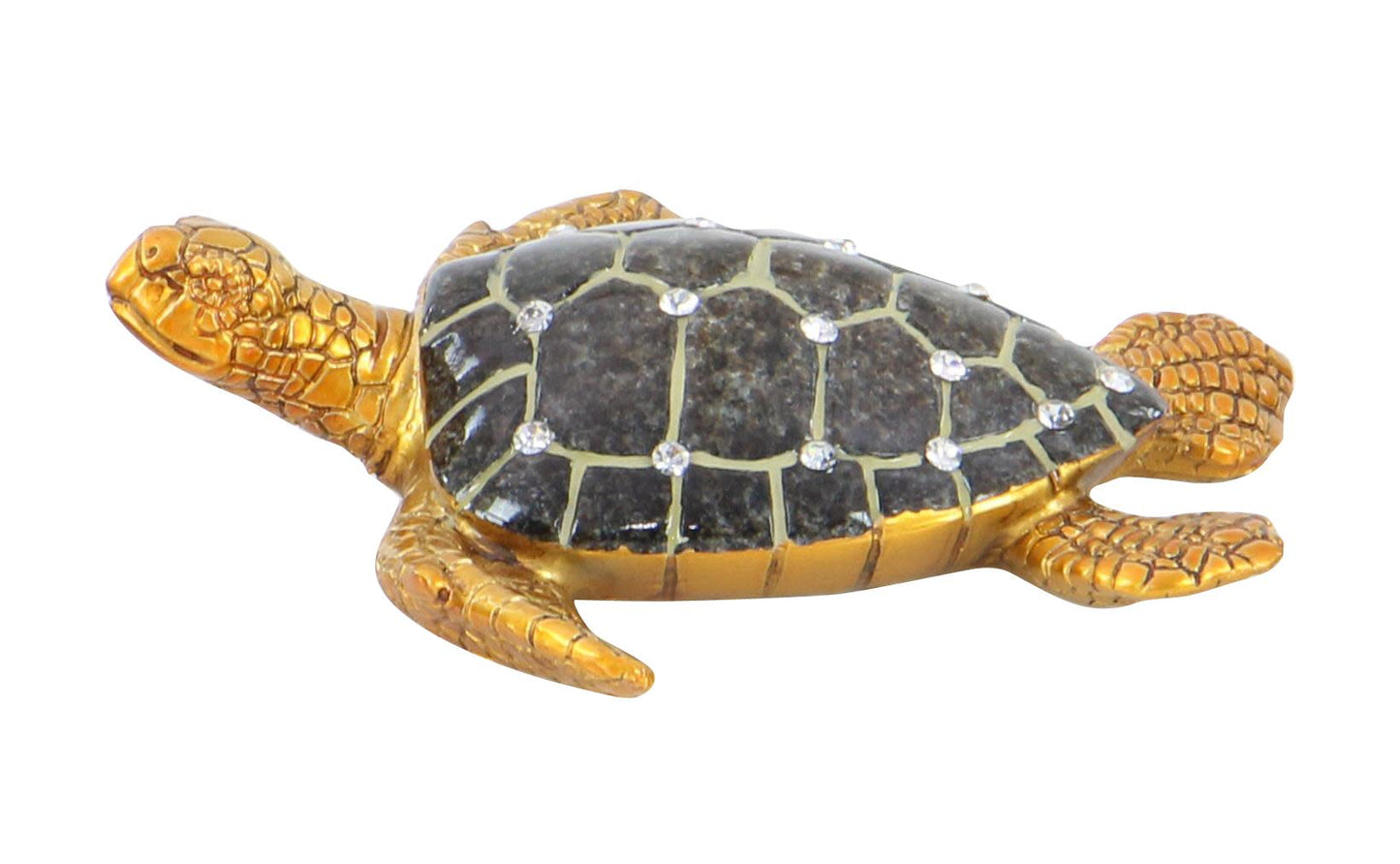 A-69393: POLYSTONE TURTLE 3 ASSORTED 5"W, 1"H