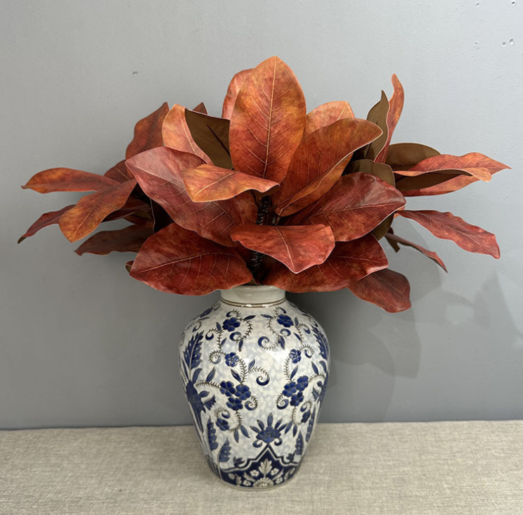 Nature Touch Faux Magnolia Leaf Branch, 22 inches