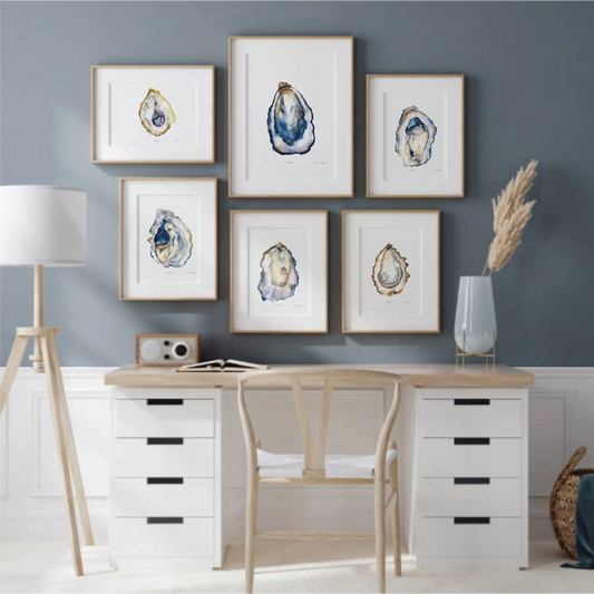Oyster Fine Art Prints- set 6 (unframed)