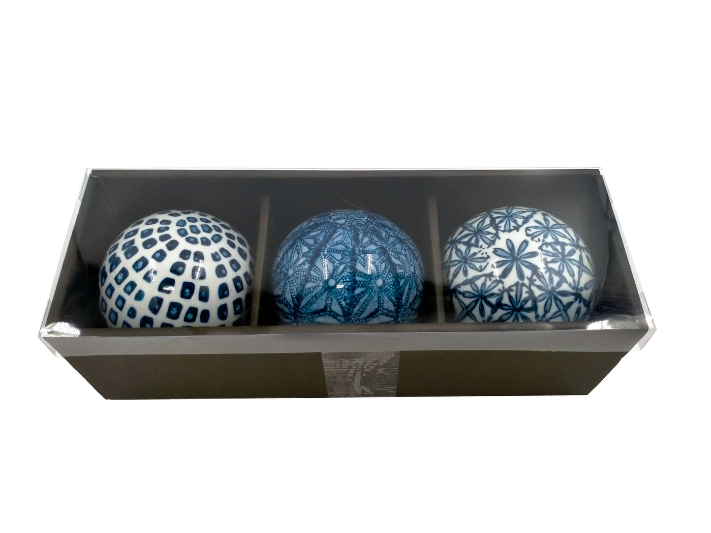 Ceramic Chinoiserie Vase Filler Ball Home Decor (Set of 3)