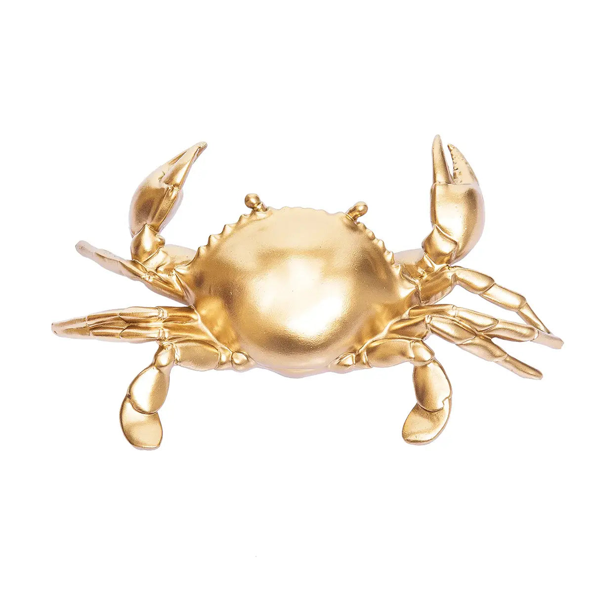 Coastal Gold Crab Decorative Figurine