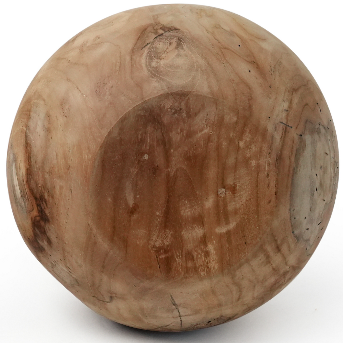 6-Inch Wide Rim Round Teak Root Vase