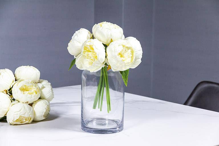 Full Peony Bouquet - 10"H Pink