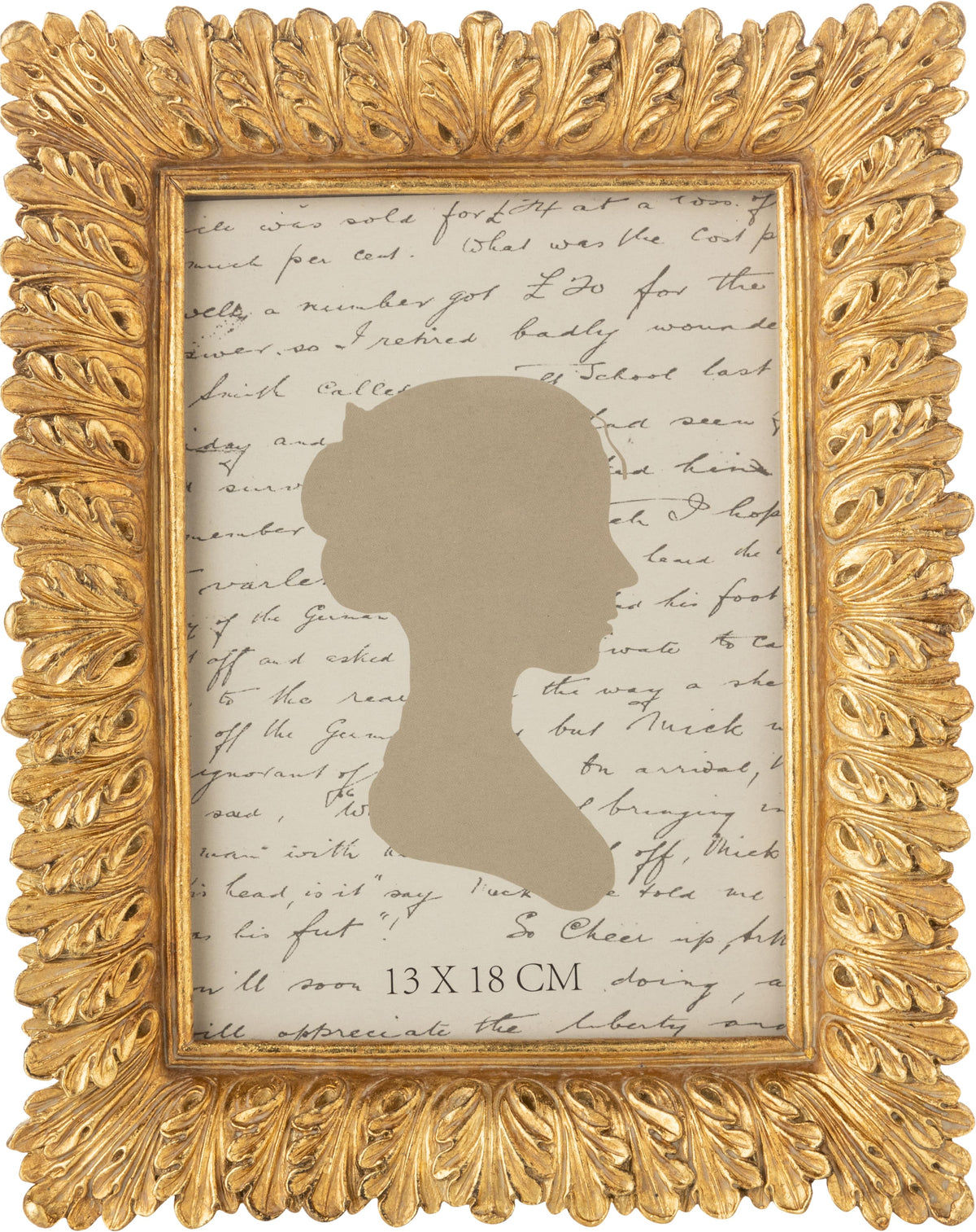 Gold leaf pattern frame, holds 4x6 in photo