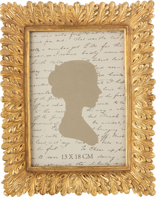 Gold leaf pattern frame, holds 4x6 in photo