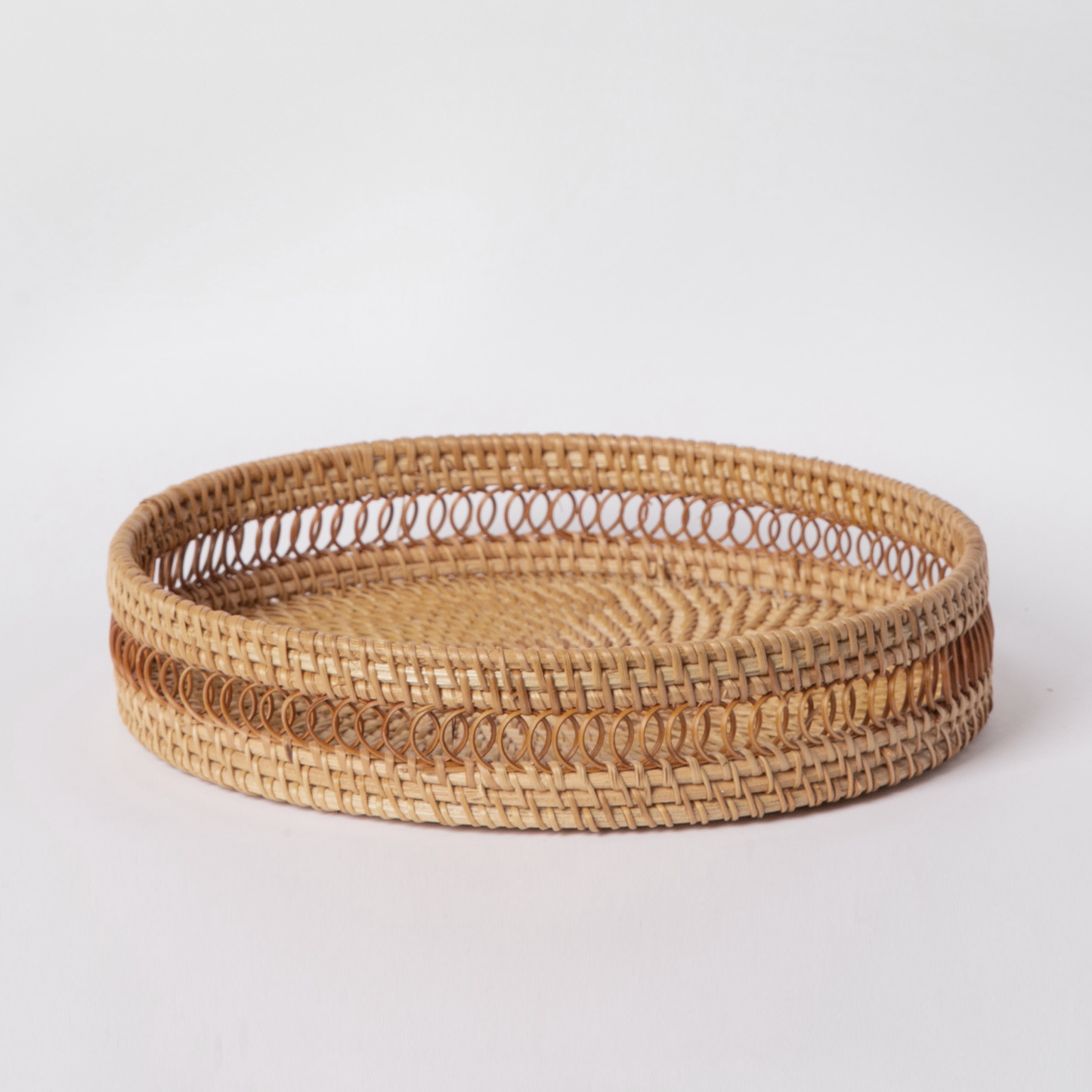 Round Rattan Tabletop Decor - Small