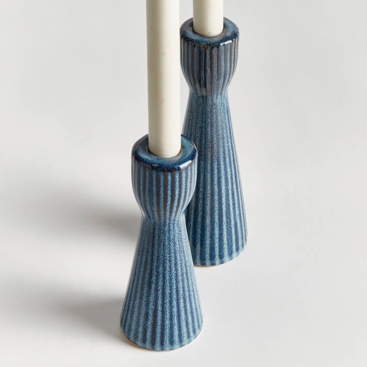 Lesley Taper Holders, Blue