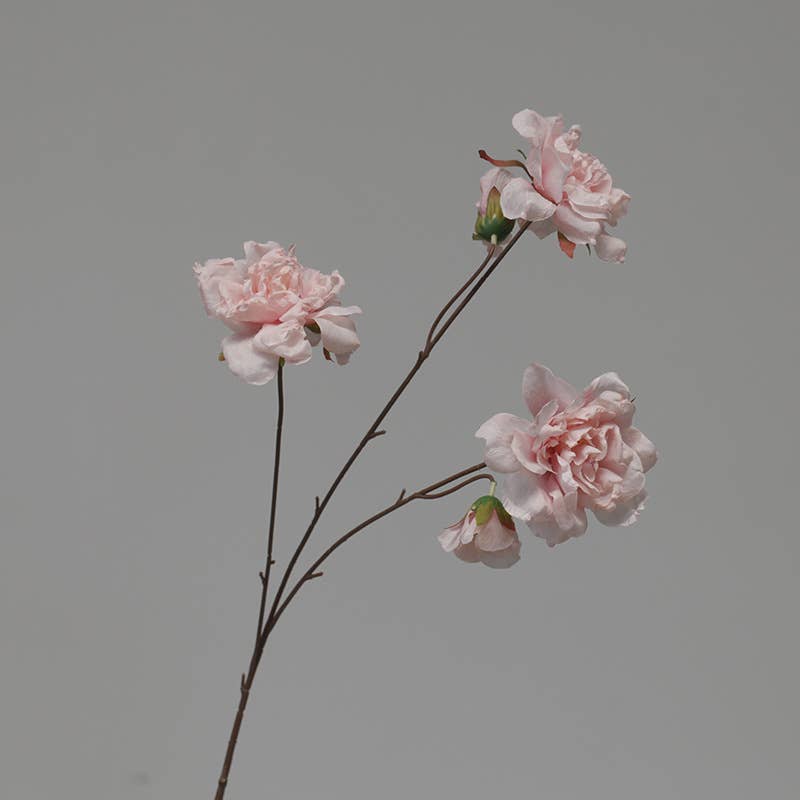 33'' Faux Dried Look Silk Rosa Chinensis Flower Stem