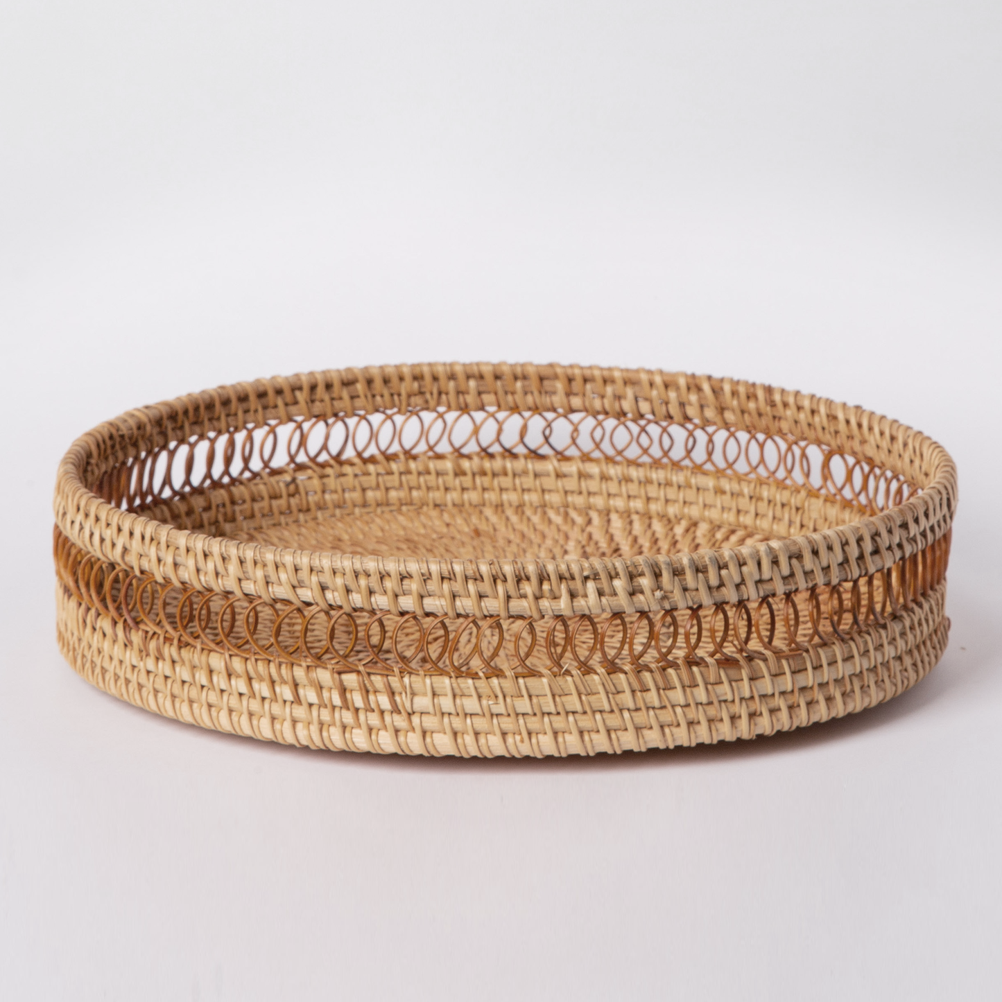 Round Rattan Tabletop Decor - Small