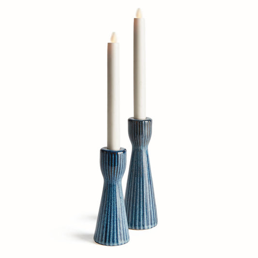 Lesley Taper Holders, Blue
