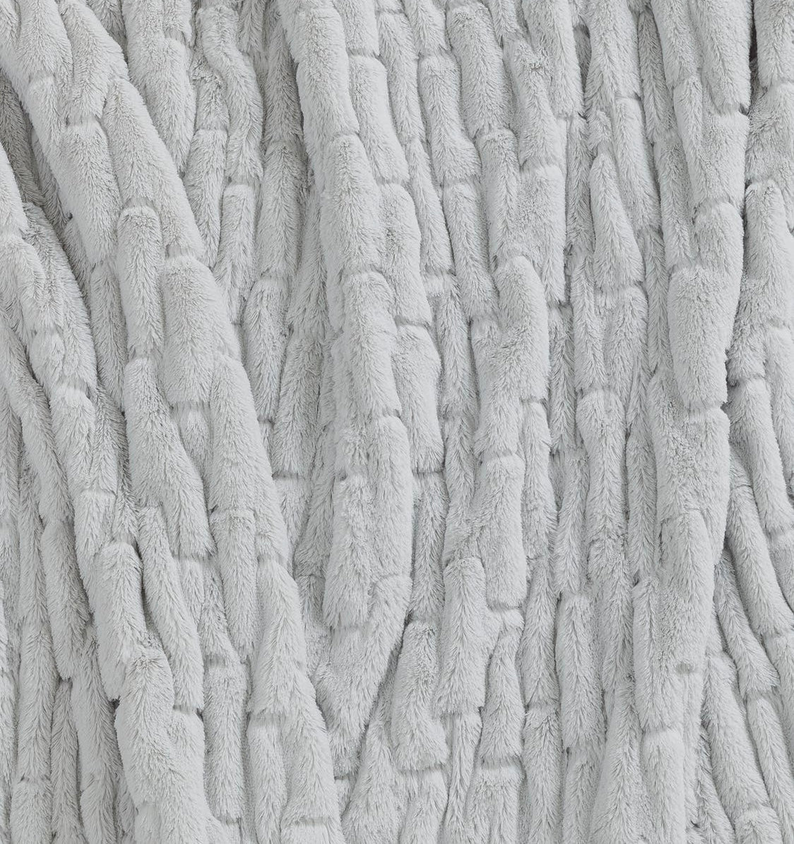 Ice Silver Faux Fur Throw