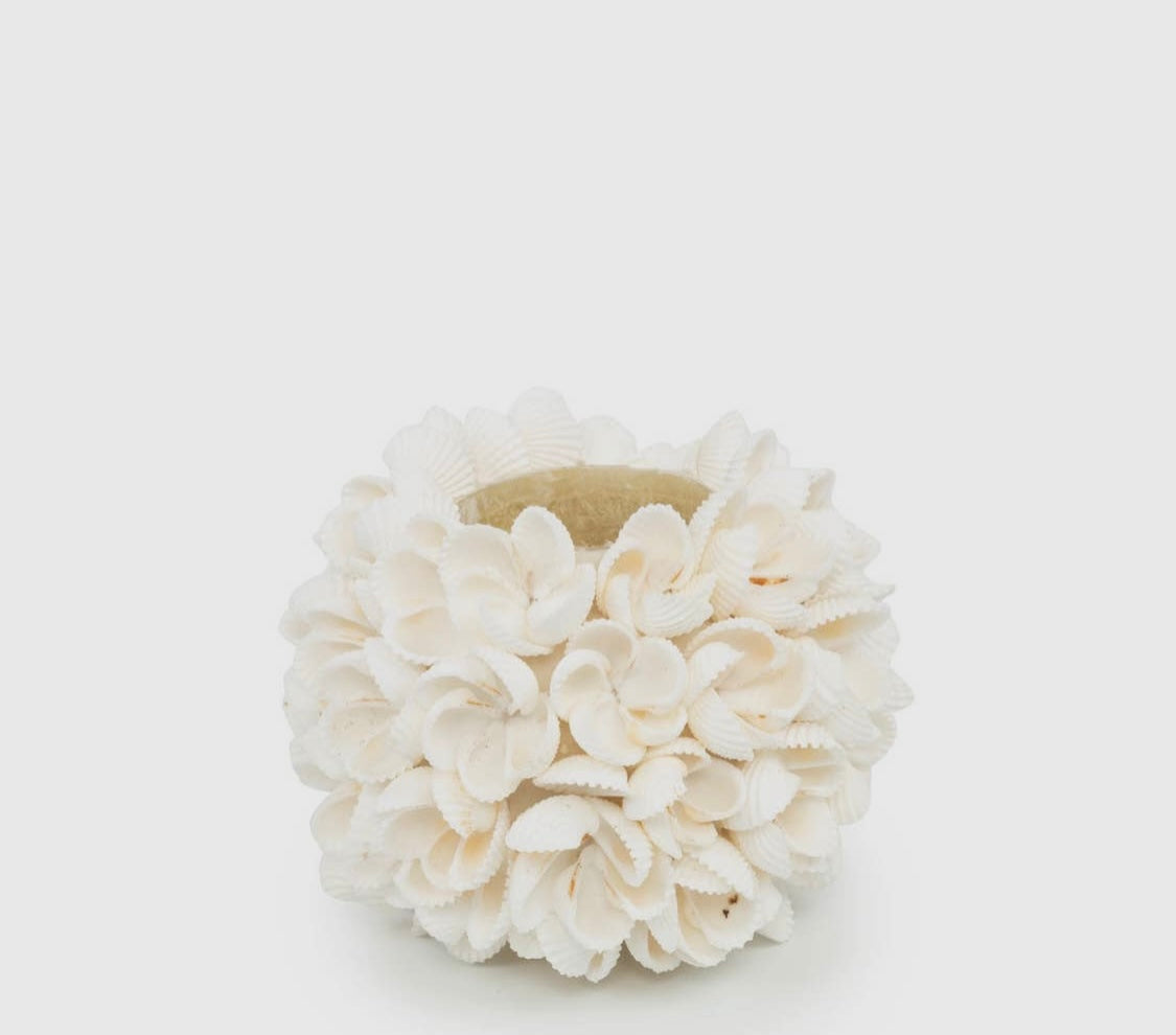 Flower Power Seashell Candle Holder