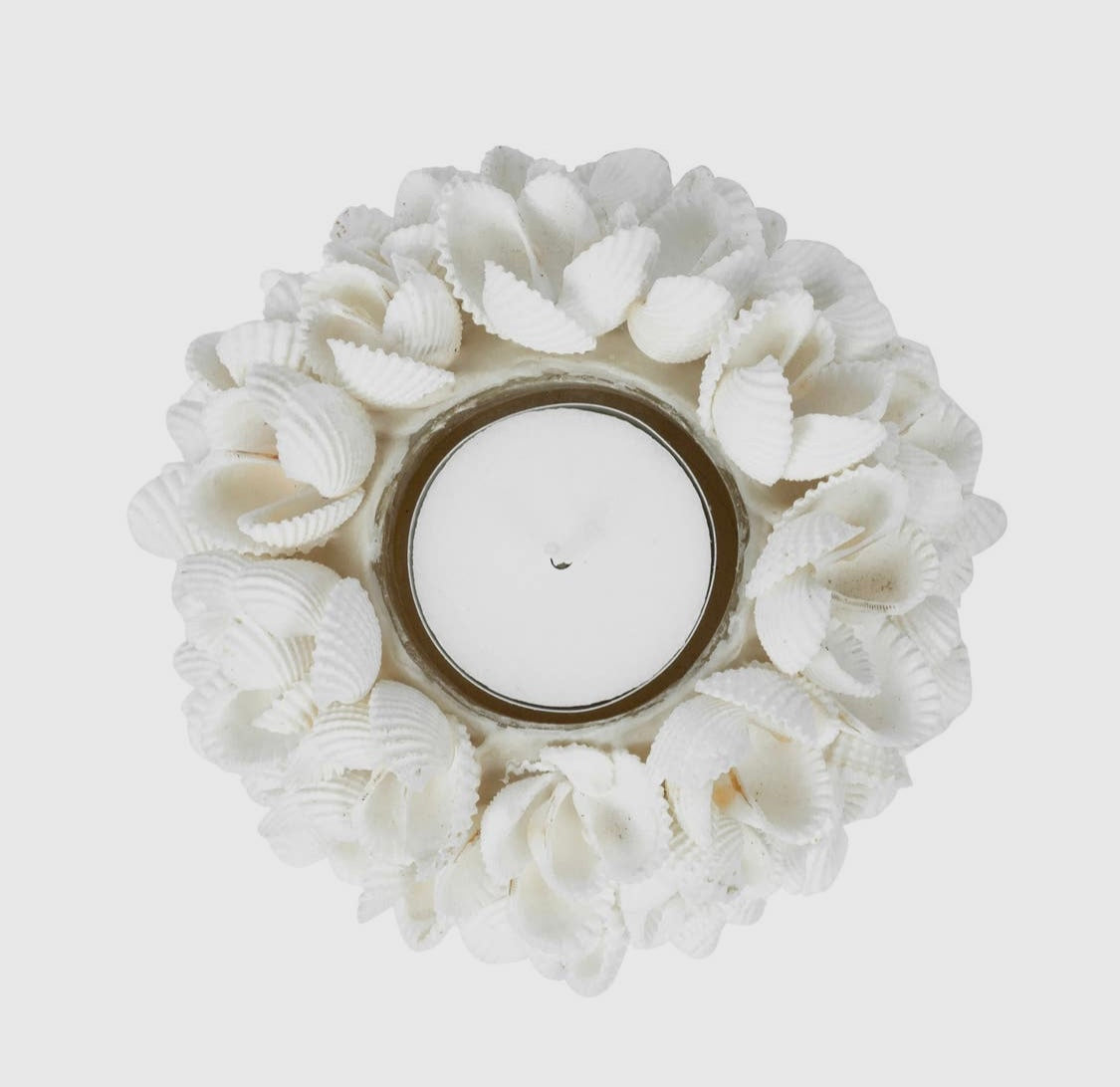 Flower Power Seashell Candle Holder