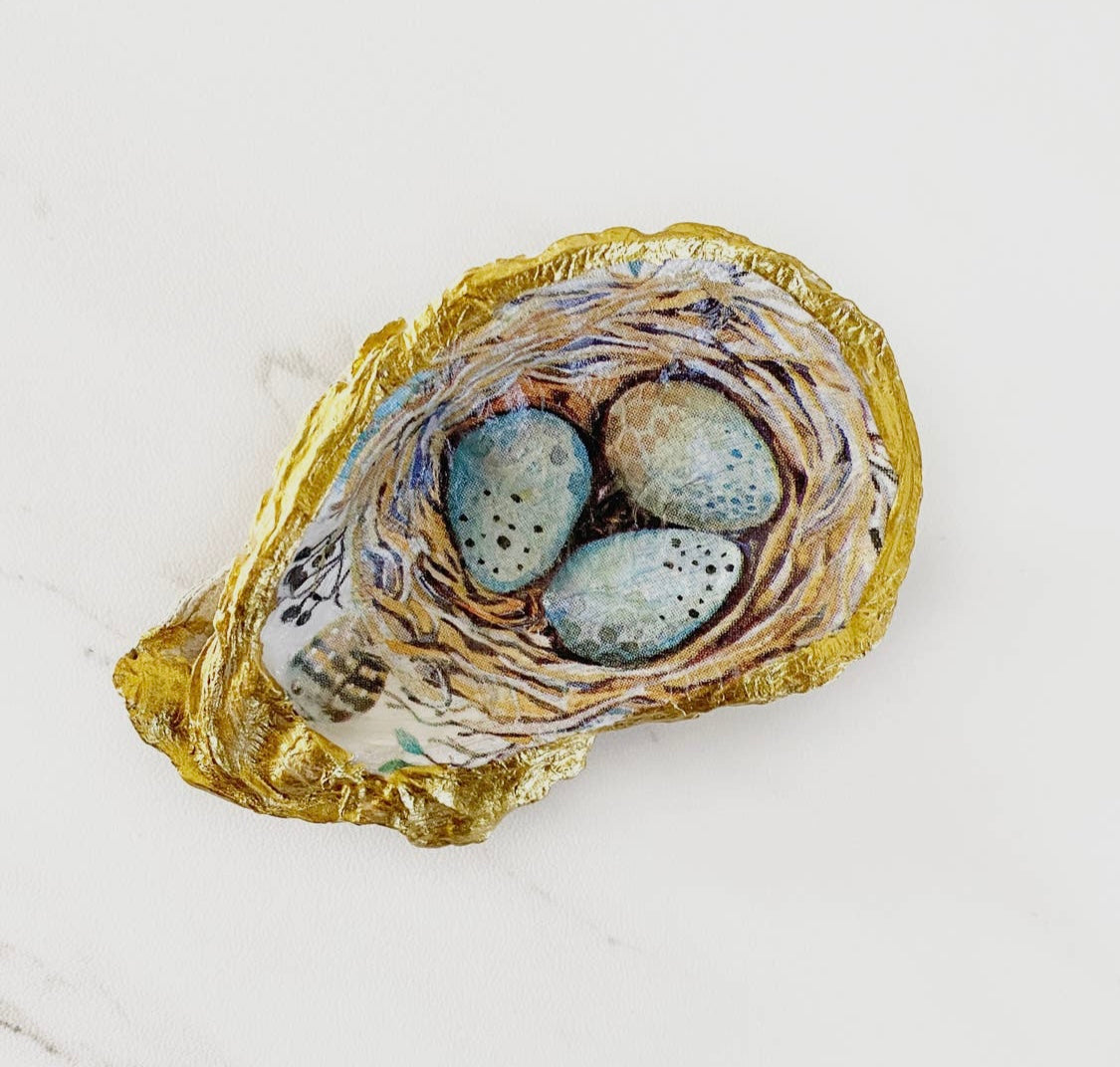 Trinket Dishes - Guilded Oyster Shells