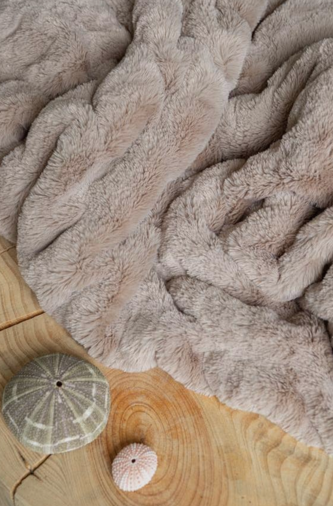 Mocha, Dune and White Cloud Couture Throw