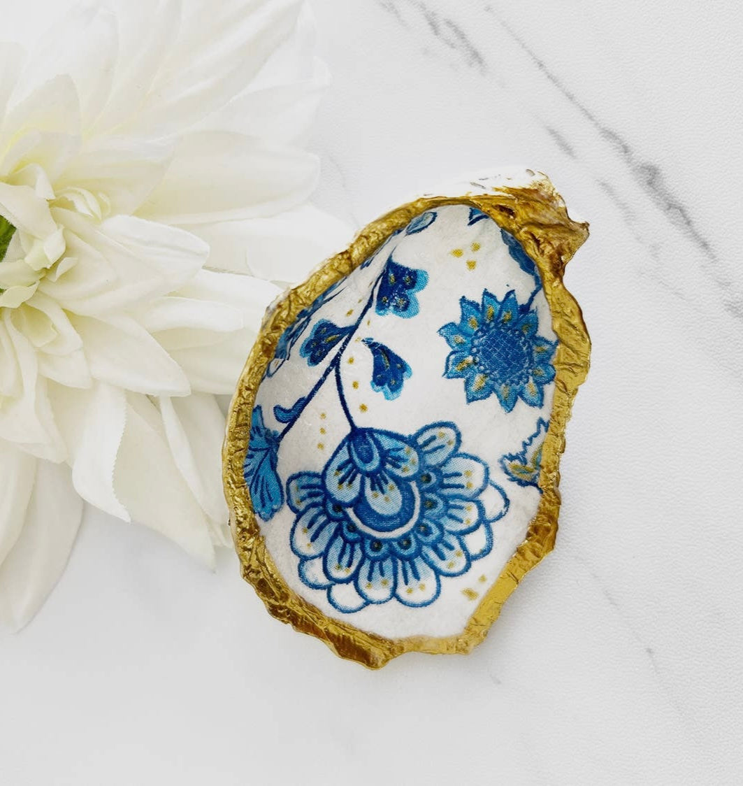 Trinket Dishes - Guilded Oyster Shells