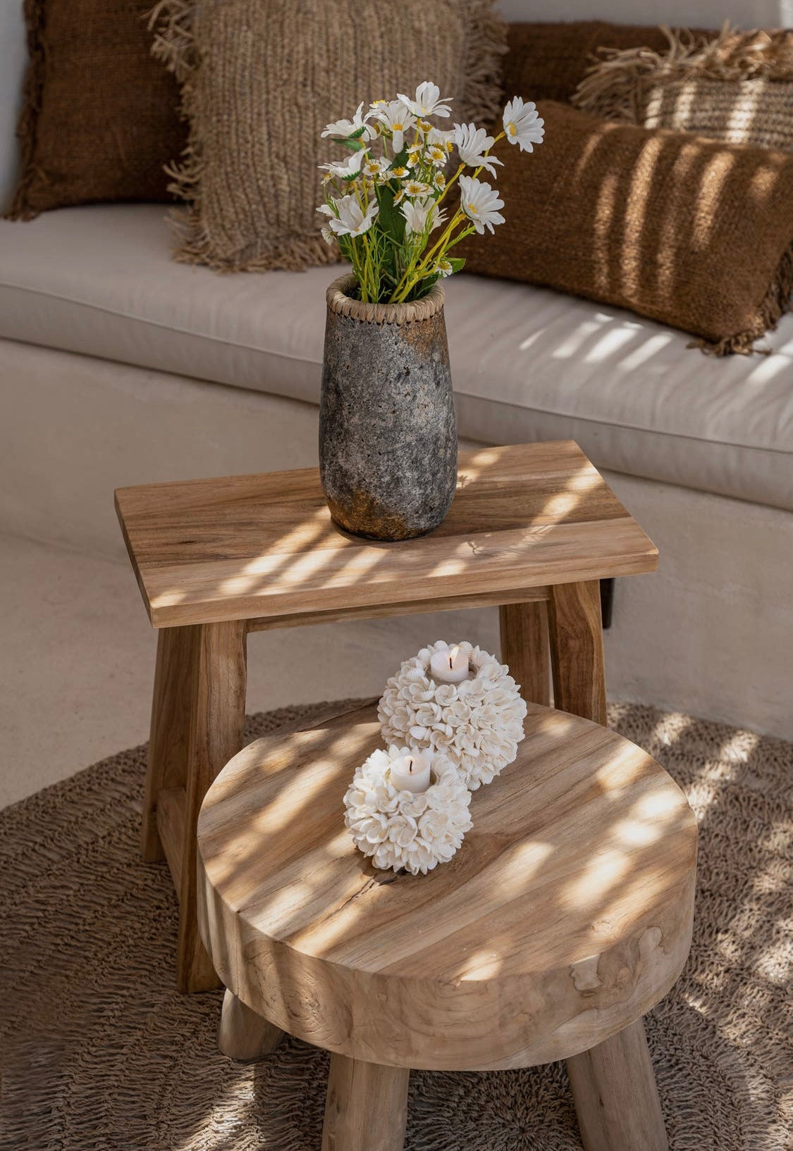 Flower Power Seashell Candle Holder